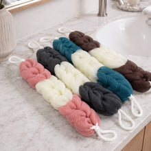 Load image into Gallery viewer, Long Braided Bath Loofah Back Scrubber with Dual Handles