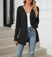 Load image into Gallery viewer, Long Sleeve Knitted Cardigan