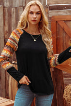 Load image into Gallery viewer, Western Raglan Long Sleeve Top