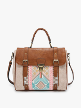 Load image into Gallery viewer, Harlow Aztec Embroidered Satchel
