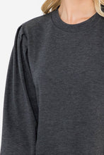 Load image into Gallery viewer, Black French Terry Long Sleeve Top