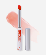 Load image into Gallery viewer, Lipstick with a white casing and red cap on a light pink background