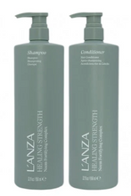 Load image into Gallery viewer, Two bottles of L'ANZA Healing Strength
shampoo and conditioner on a white background