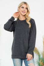 Load image into Gallery viewer, Black French Terry Long Sleeve Top