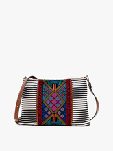 Load image into Gallery viewer, Felicity Aztec Embroidered Crossbody: Black