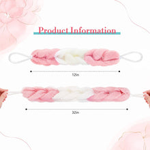 Load image into Gallery viewer, Long Braided Bath Loofah Back Scrubber with Dual Handles