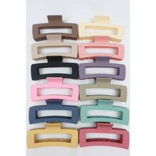Load image into Gallery viewer, Matte Jumbo Cut-Out Rectangle Hair Claw
