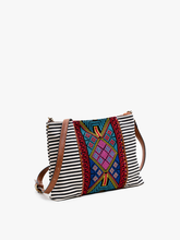 Load image into Gallery viewer, Felicity Aztec Embroidered Crossbody: Black