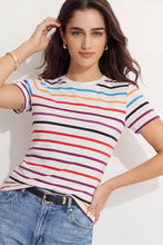 Load image into Gallery viewer, STRIPED SHORT-SLEEVED T-SHIRT
