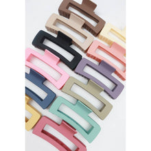 Load image into Gallery viewer, Jumbo Matte Cut Out Rectangle Hair Claw Clip
