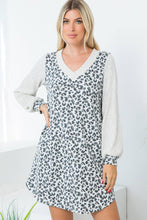 Load image into Gallery viewer, Long Sleeve Animal Print Dress
