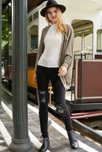 Load image into Gallery viewer, Open Front Long Cardigan: Taupe
