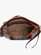 Load image into Gallery viewer, Felicity Aztec Embroidered Crossbody: Black
