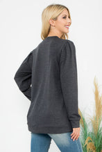Load image into Gallery viewer, Black French Terry Long Sleeve Top
