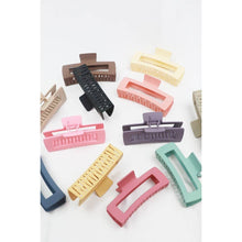 Load image into Gallery viewer, Matte Jumbo Cut-Out Rectangle Hair Claw
