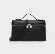 Load image into Gallery viewer, Top Handle Vanity Case &amp; Crossbody: Black
