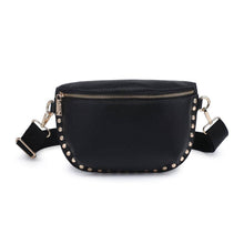 Load image into Gallery viewer, Studded Fanny Pack/Sling Bag: Black
