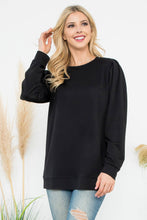 Load image into Gallery viewer, Black French Terry Long Sleeve Top
