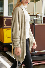 Load image into Gallery viewer, Open Front Long Cardigan: Taupe
