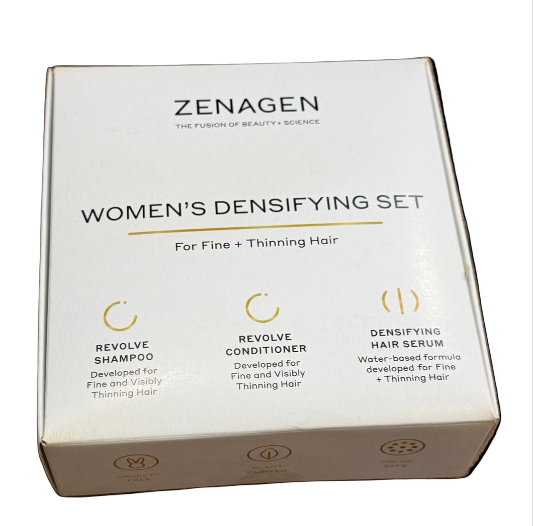 Zenagen Women's Densifying Set packaging on a black background