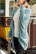Load image into Gallery viewer, Open Front Long Cardigan: Teal
