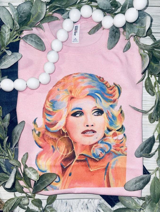 Colorful Dolly in Pink Graphic Tee