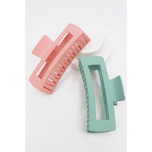 Load image into Gallery viewer, Jumbo Matte Cut Out Rectangle Hair Claw Clip
