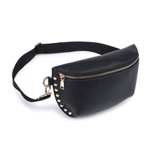 Load image into Gallery viewer, Studded Fanny Pack/Sling Bag: Black

