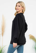 Load image into Gallery viewer, Black French Terry Long Sleeve Top
