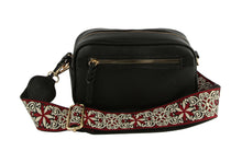 Load image into Gallery viewer, Boho Guitar Strap Women's Crossbody Bag: Black
