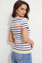 Load image into Gallery viewer, STRIPED SHORT-SLEEVED T-SHIRT
