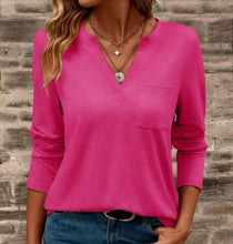 Load image into Gallery viewer, Long Sleeve V Neck Top
